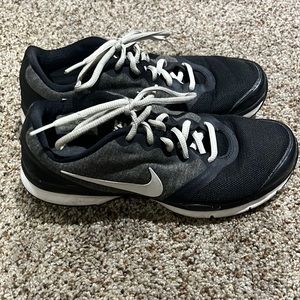 Black white and gray casual Nike sneakers